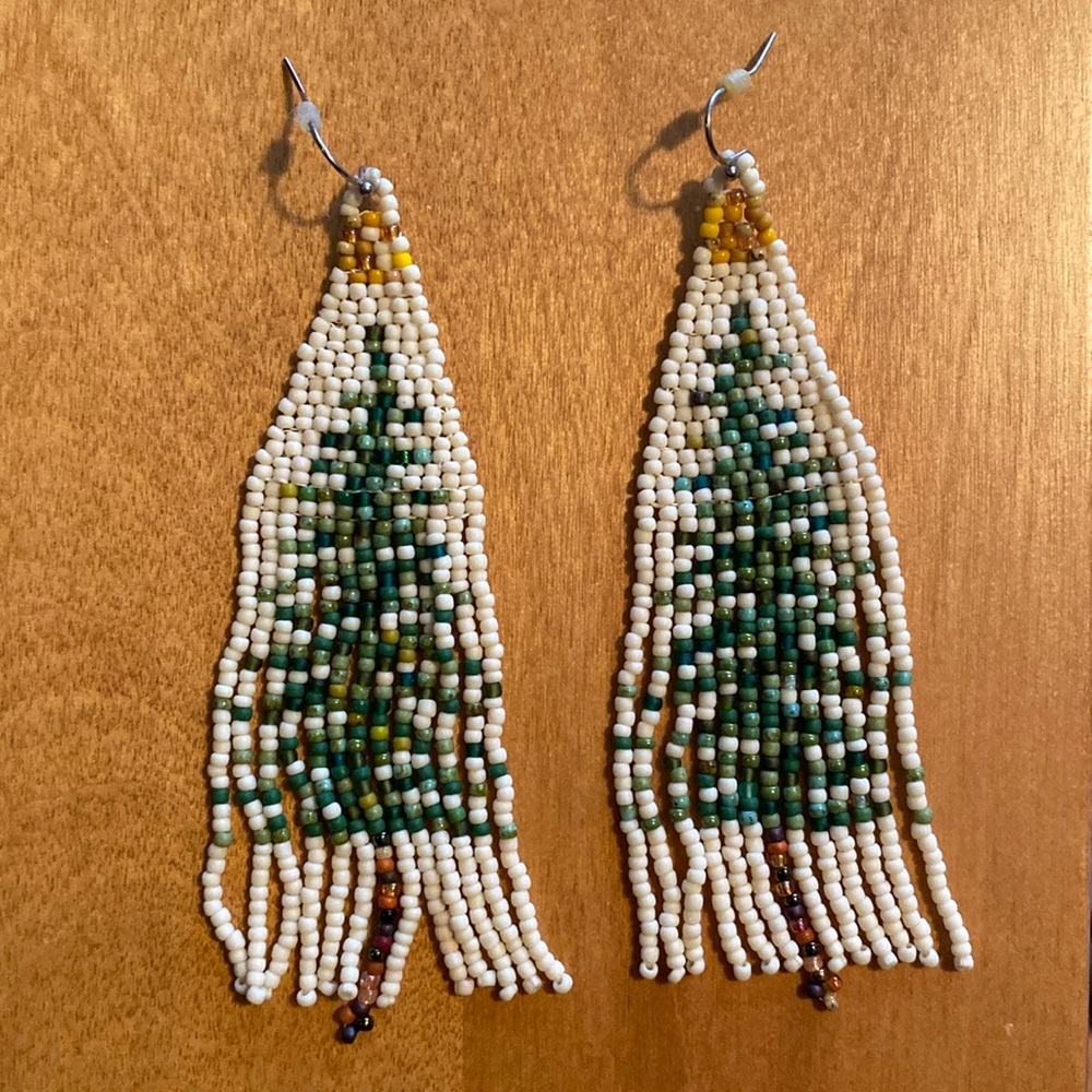 Beaded Tree Earrings